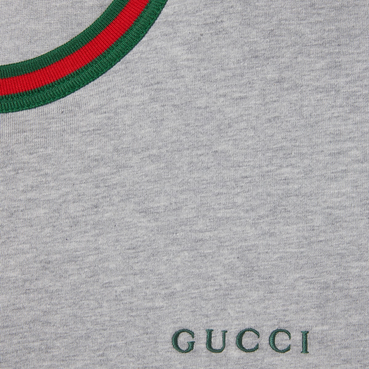 Cotton jersey T-shirt with embroidery in grey mélange Cotton jersey T-shirt with embroidery in grey mélange