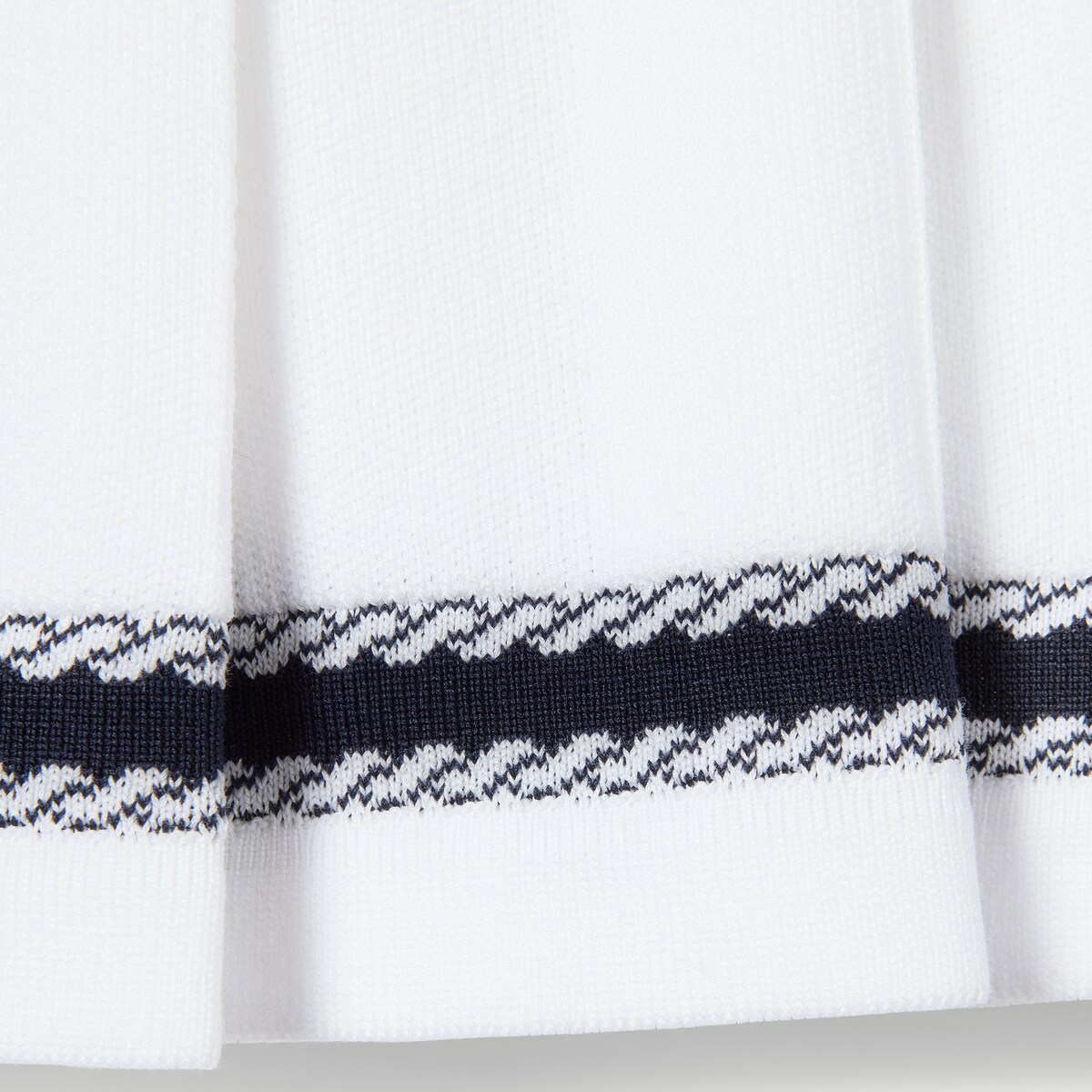 インターシャ ストレッチコットン スカート ・オフホワイト