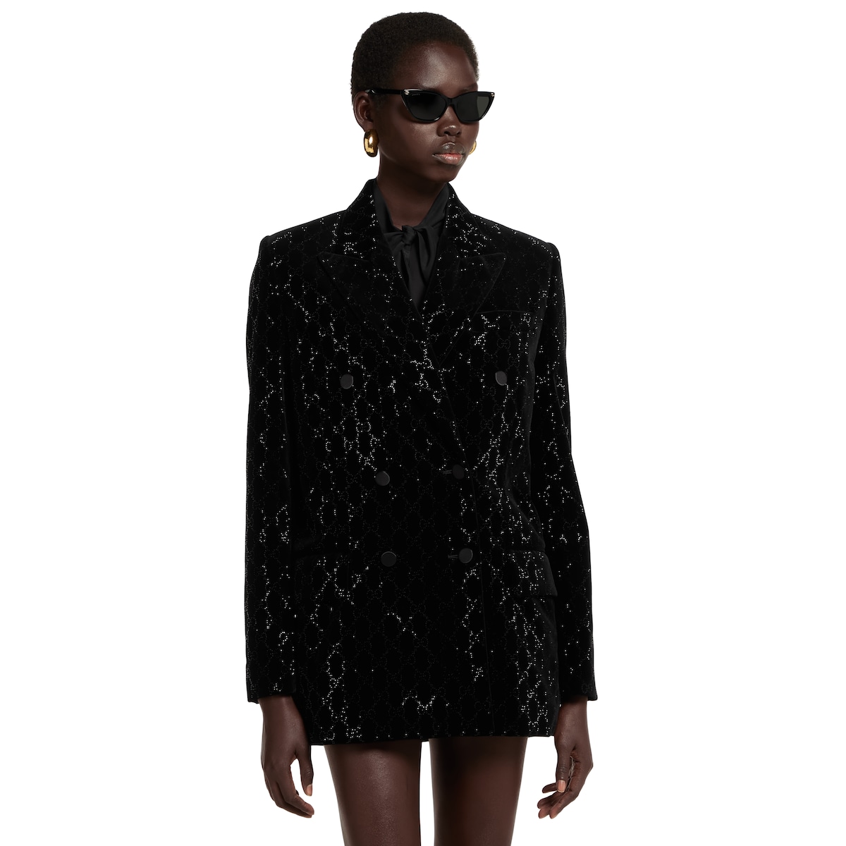 GUCCI ブラック ベルベット ジャケット GG velvet jacket in black | GUCCI® US