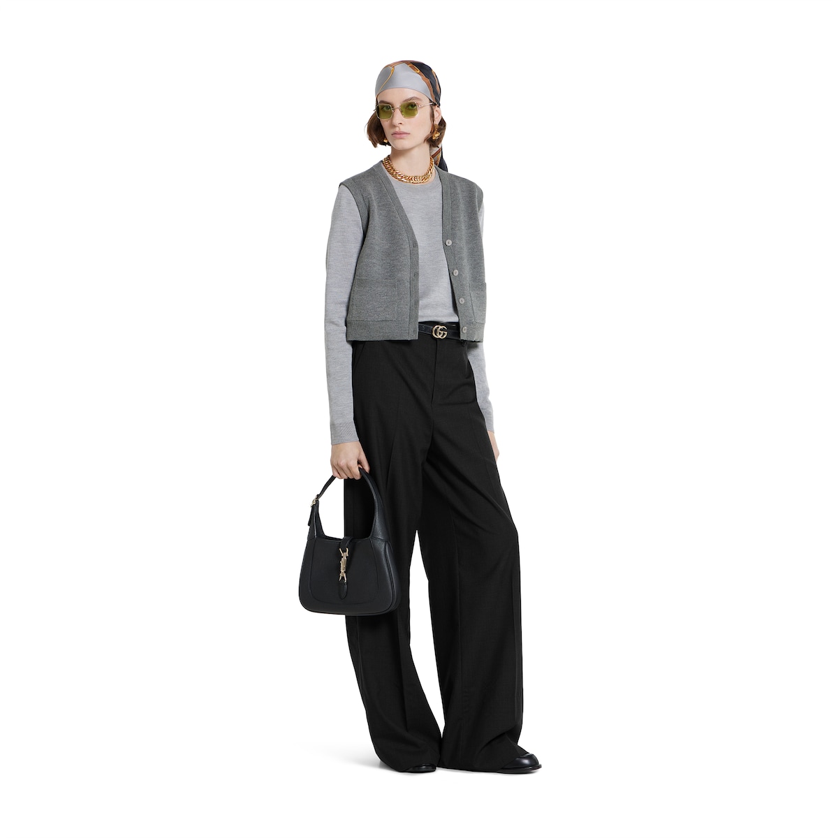 Wool pants with logo in dark grey - thumbnail 5