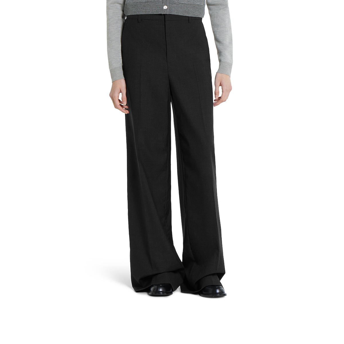 Wool pants with logo in dark grey - thumbnail 3
