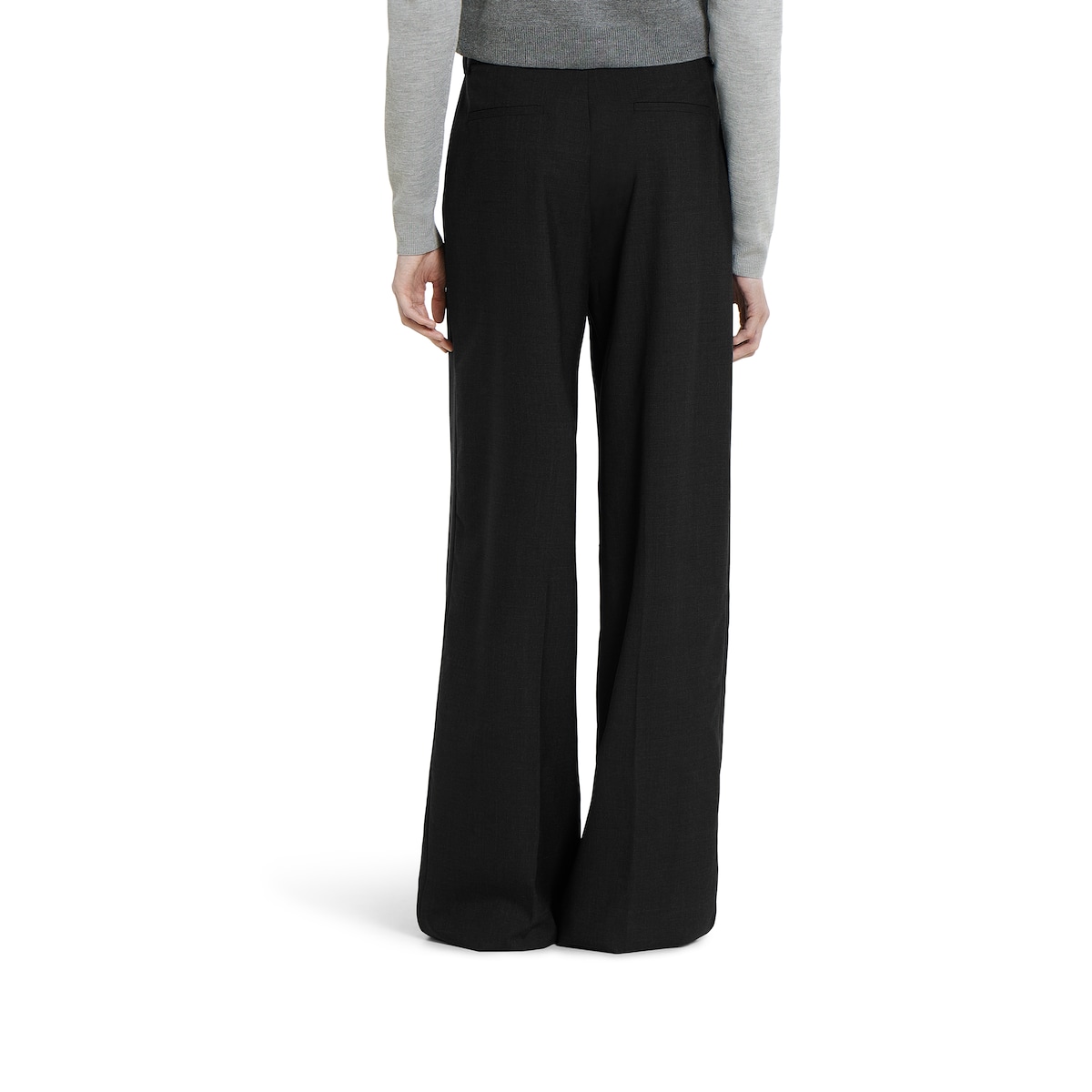Wool pants with logo in dark grey - thumbnail 4