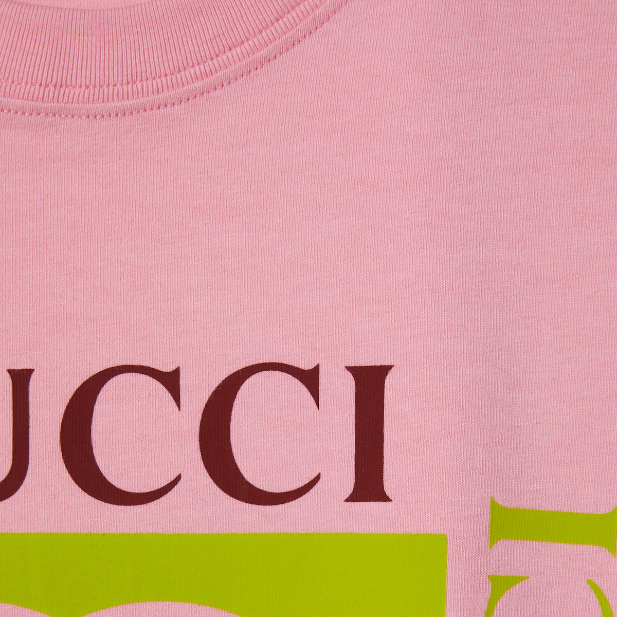 プリント コットンジャージー Tシャツ ・ピンク | GUCCI公式