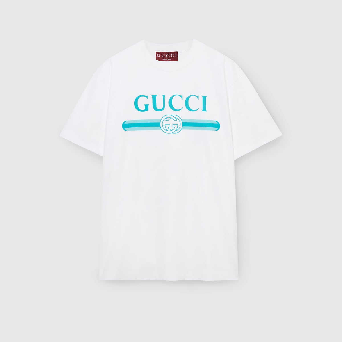 Soft cotton jersey T-shirt with print in white | GUCCI® US