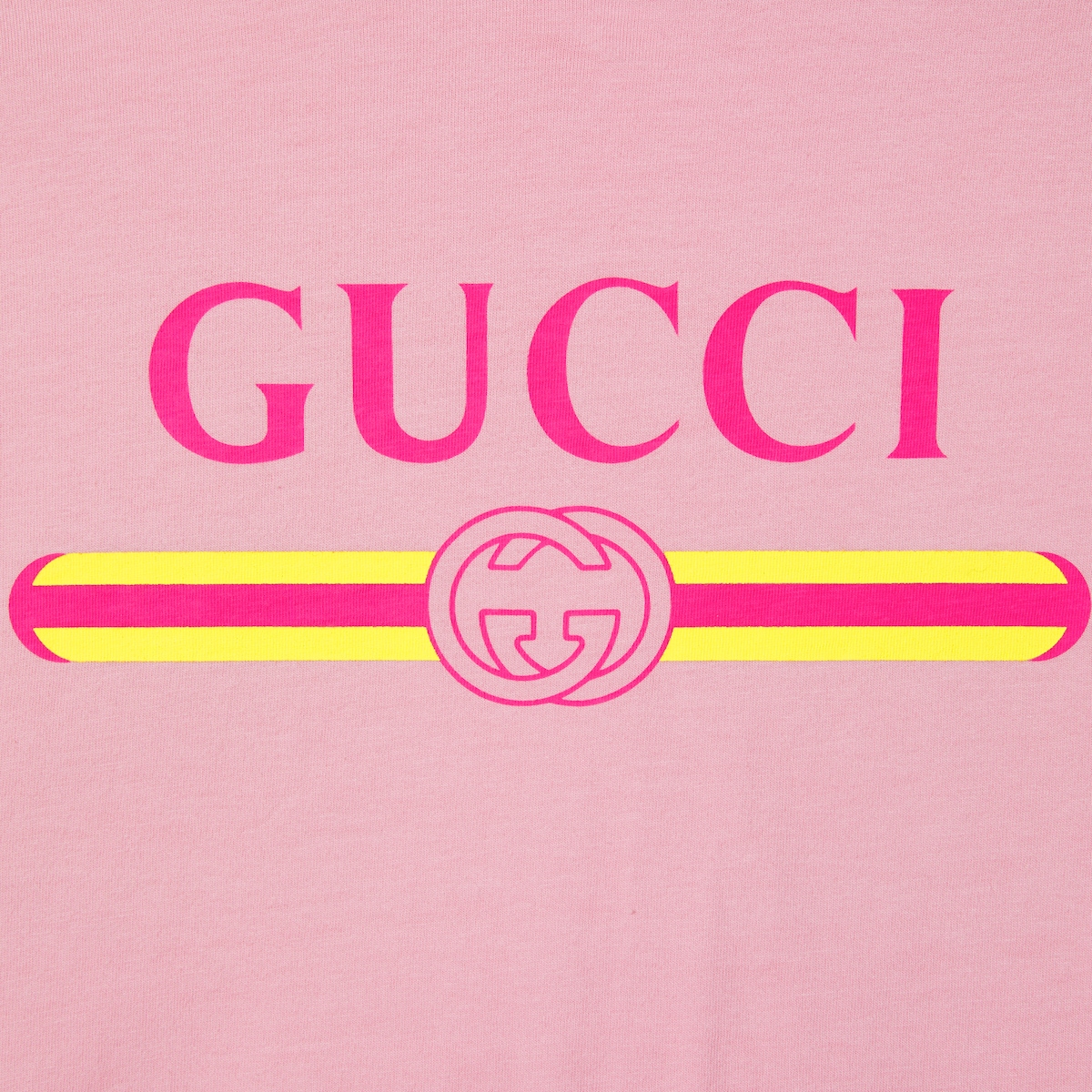 Cotton jersey T-shirt with print in pink | GUCCI® US