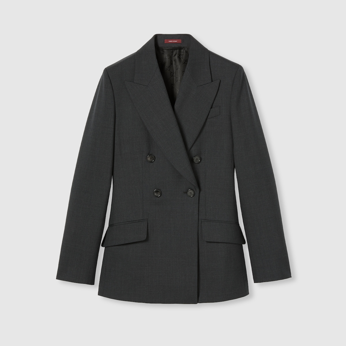 GUCCI グレー ダブルブレスト ウールコート10Y GUCCI グレー ダブルブレスト ウールコート10Y