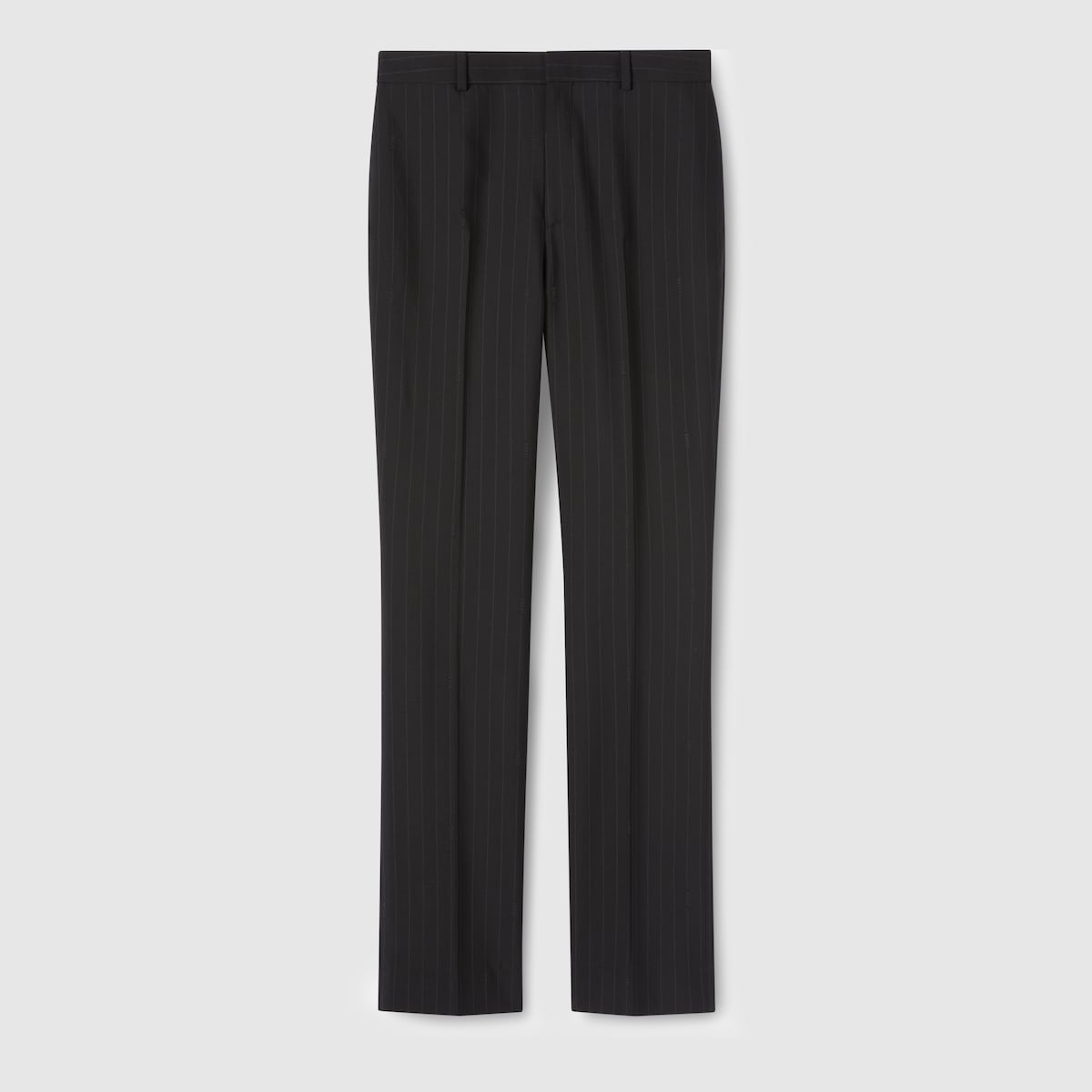 Pinstripe Gucci wool jacquard pants in black | GUCCI® US