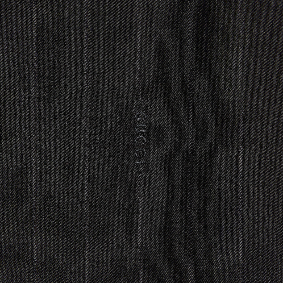 Pinstripe Gucci wool jacquard pants in black
