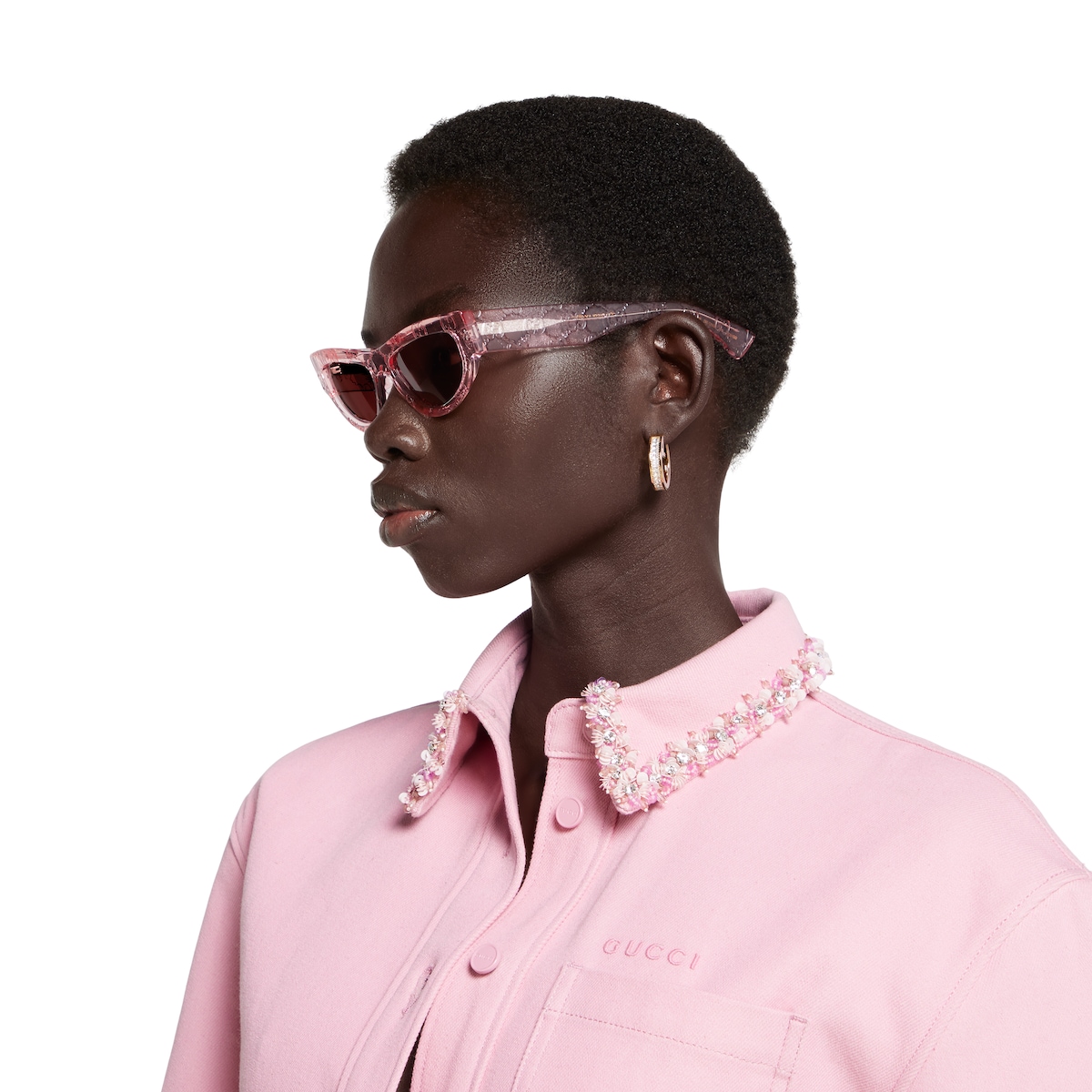 Cat eye sunglasses in pink | GUCCI® US