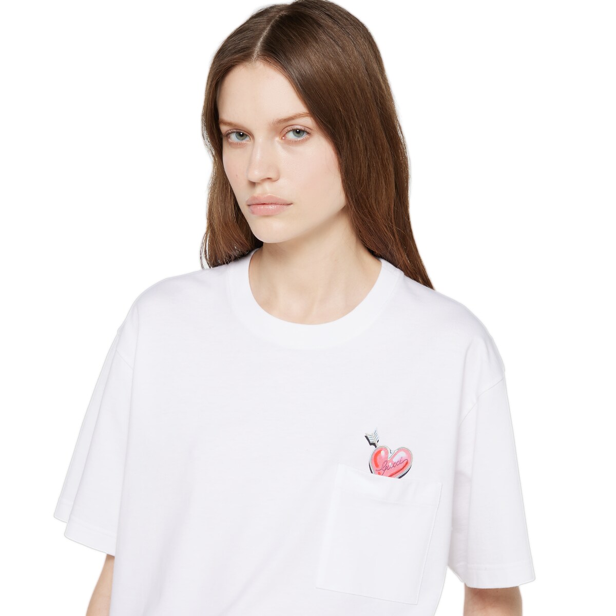 Cotton jersey T-shirt with print in white | GUCCI® US