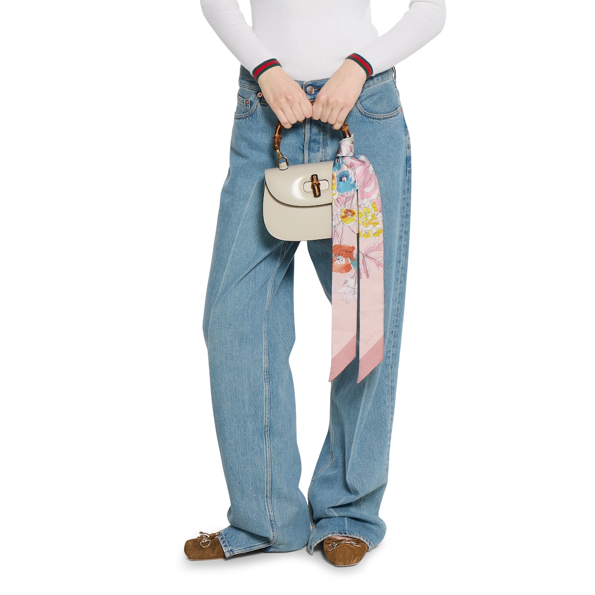 プリント シルクツイル リボン ・ライトピンク＆ピンク | GUCCI公式