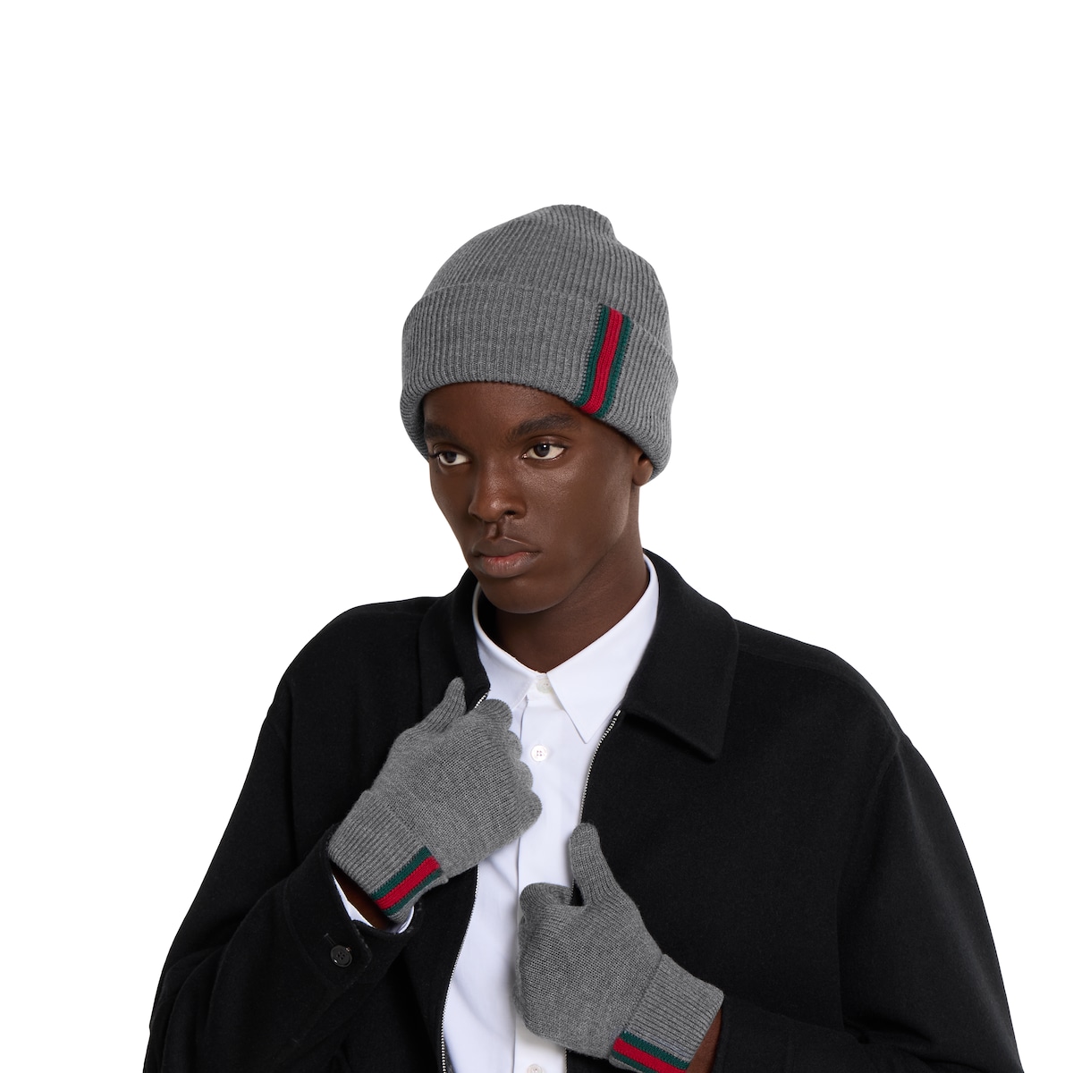 ハット Gucci WOOL HAT WITH WEB DETAIL 834192_4G200_1100_003_100_0000