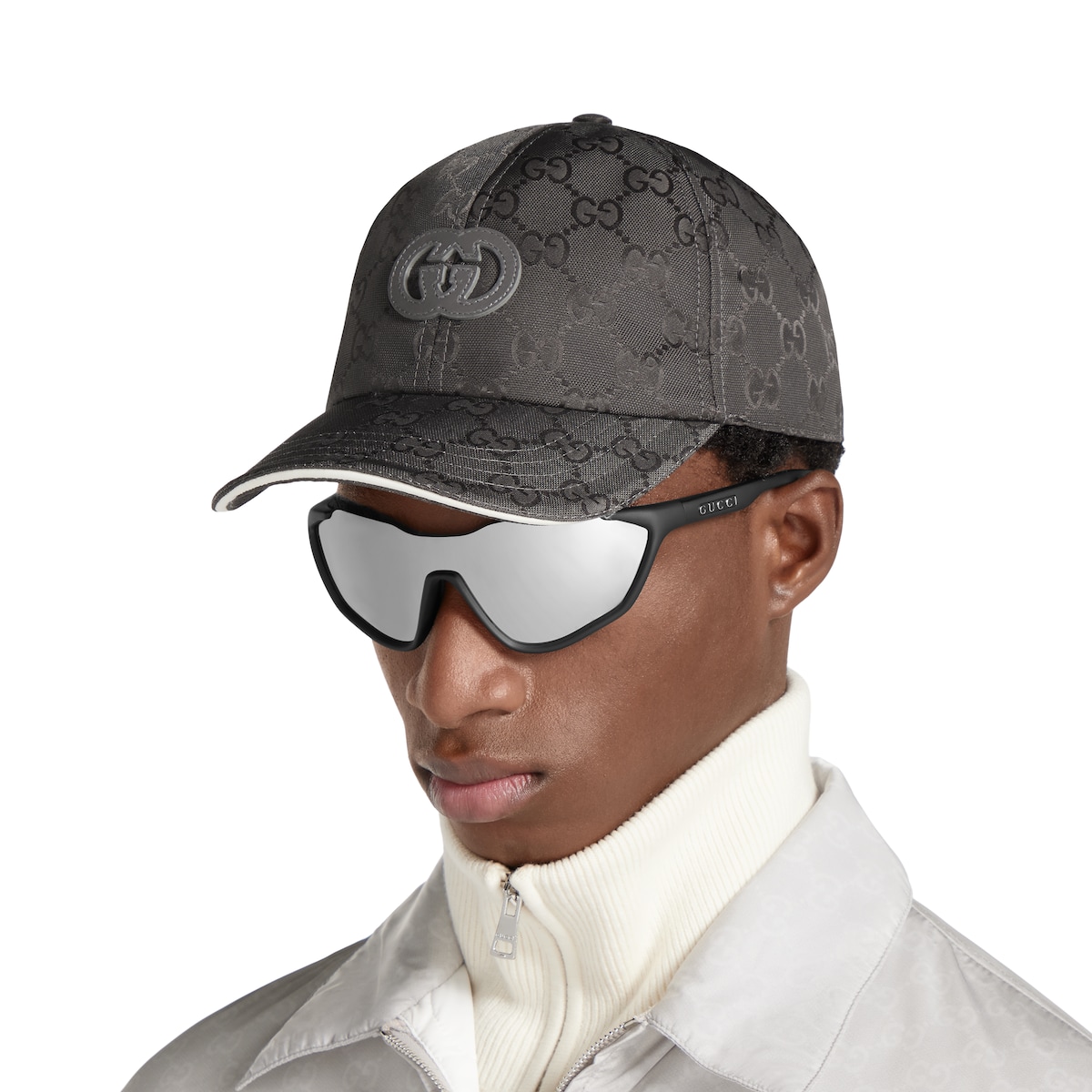 GGナイロン ベースボールキャップ ・グレー | GUCCI公式