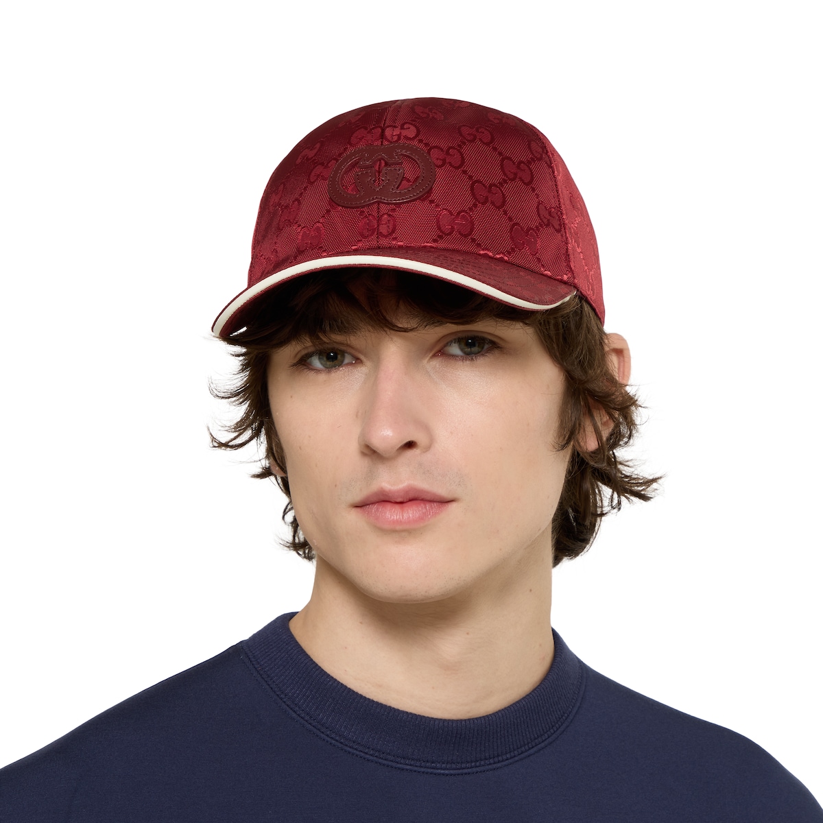 GG nylon baseball hat in bordeaux | GUCCI® US