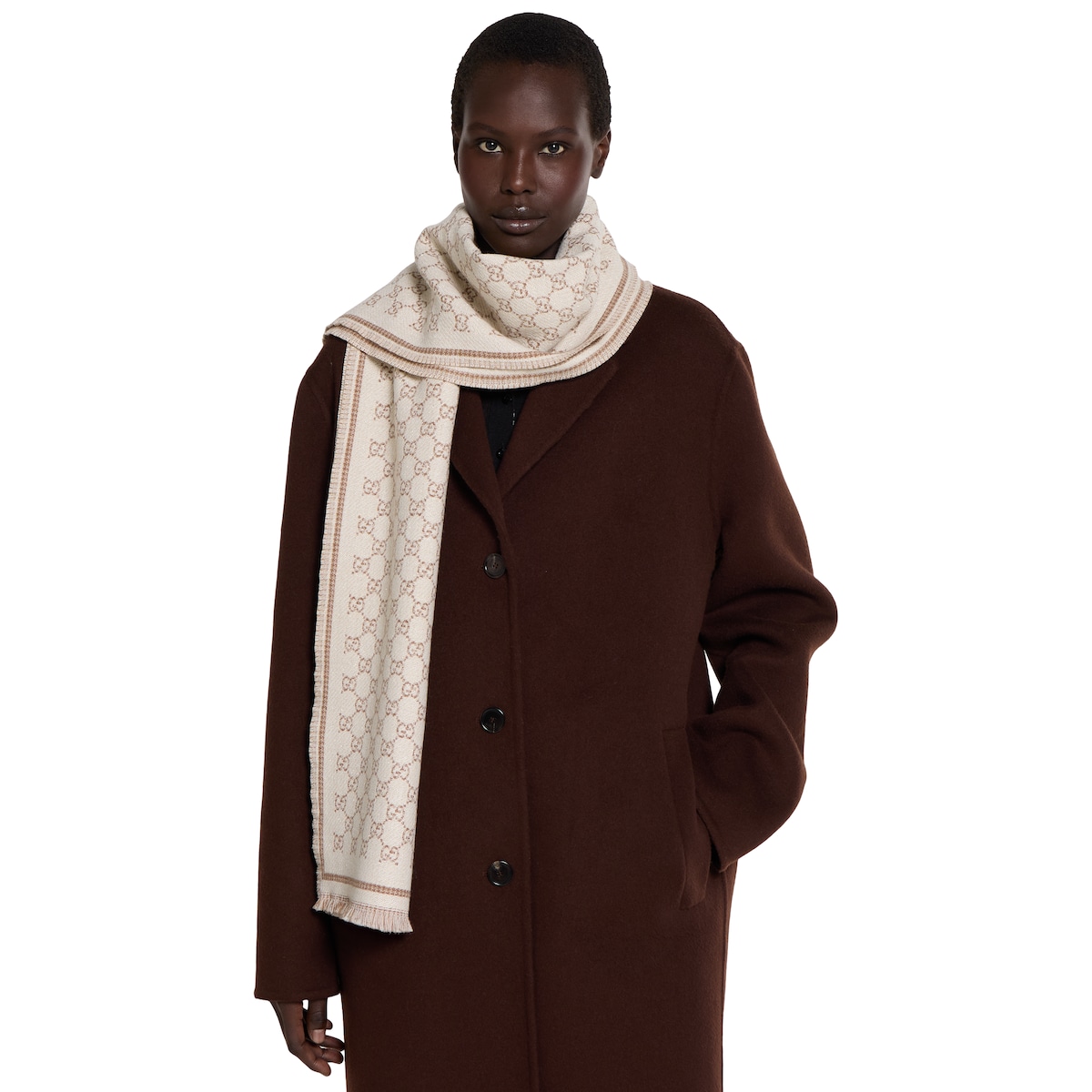 GGウール スカーフ ・アイボリー | GUCCI公式