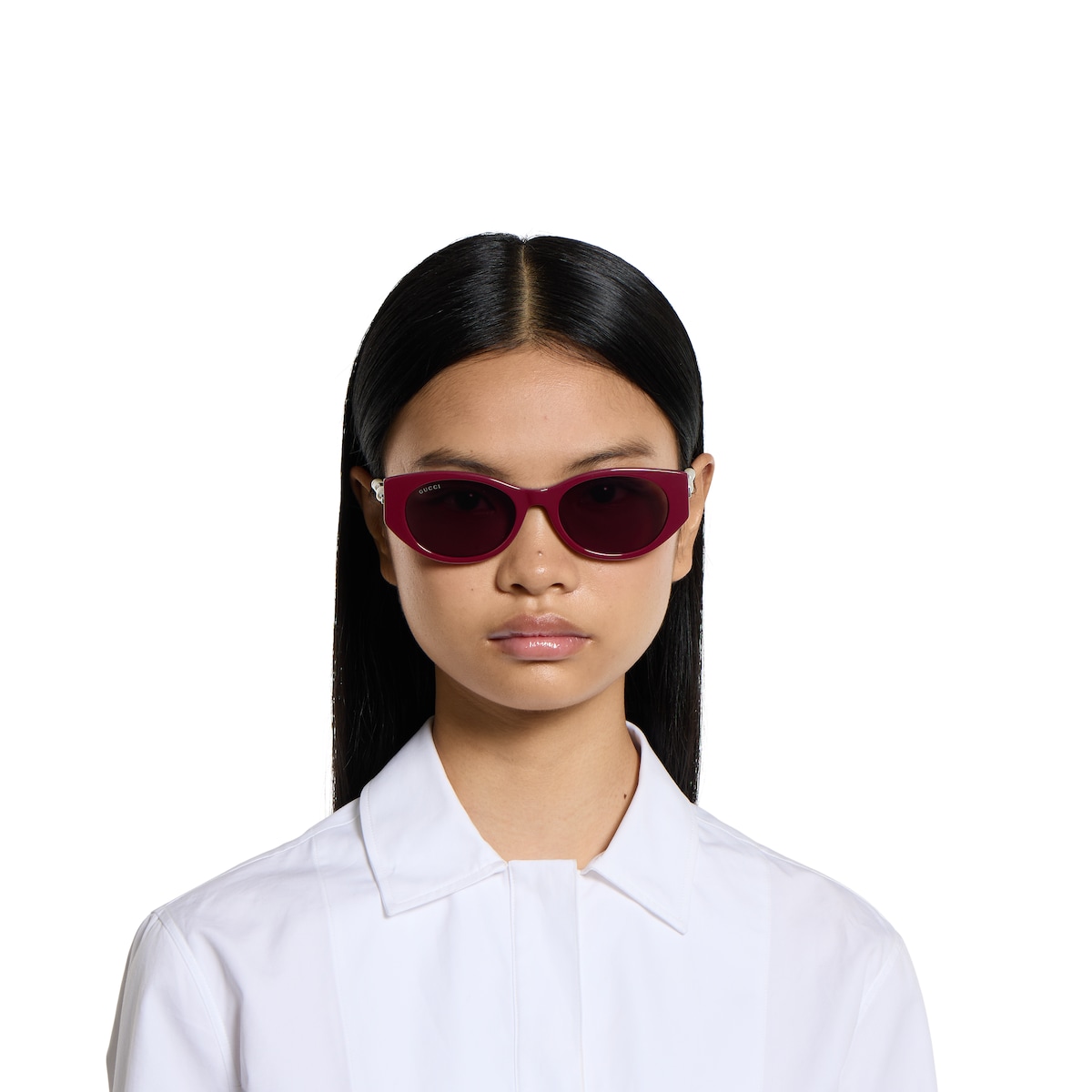 Low nose bridge fit sunglasses in rosso ancora red | GUCCI® SG