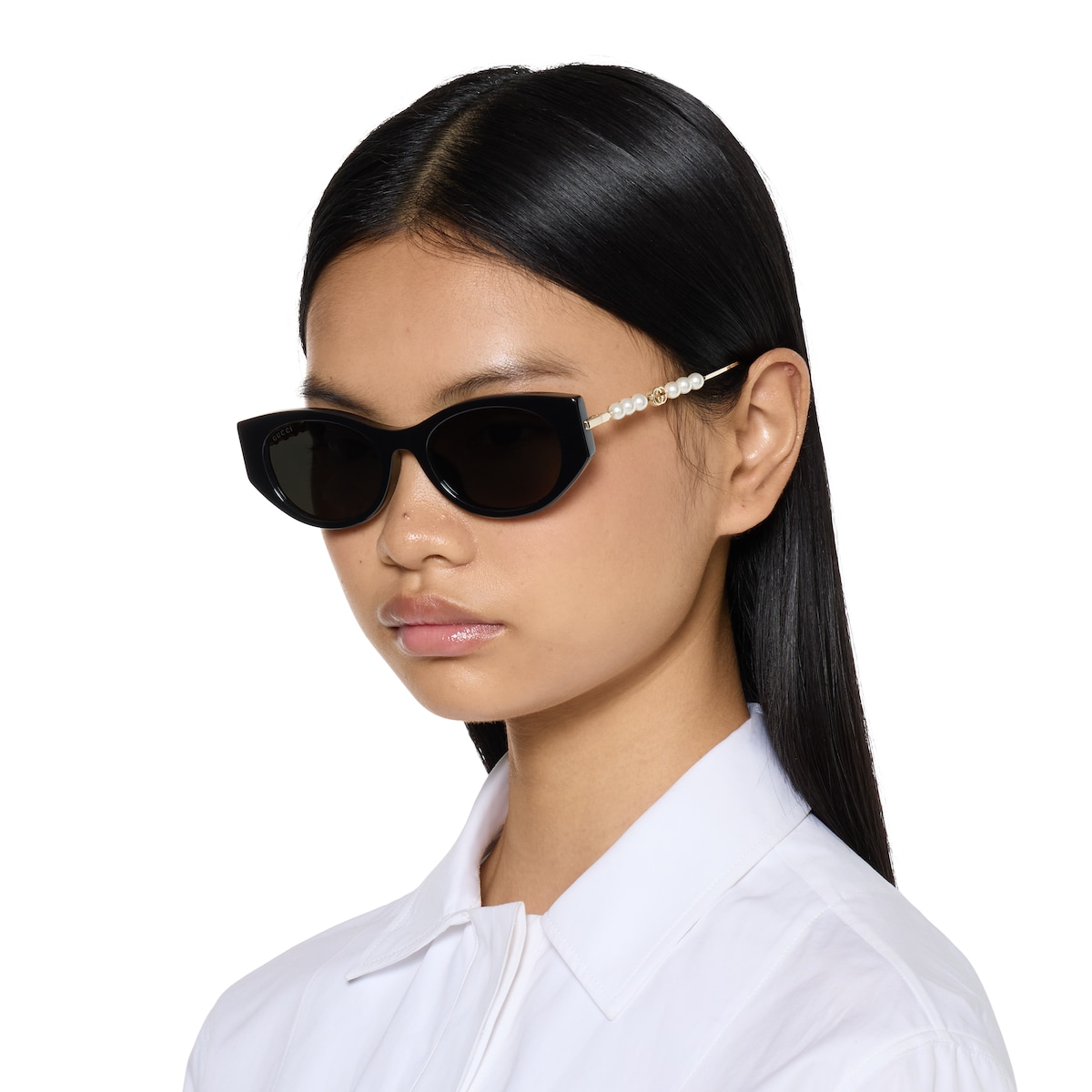 オーバルフレーム サングラス ・ブラック | GUCCI公式