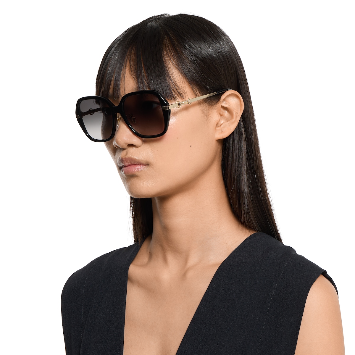 Specialized fit sunglasses in black | GUCCI® US
