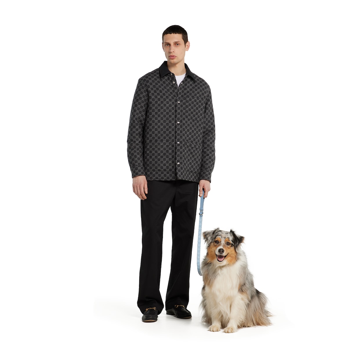 スモール/ミディアム リード ・ライトブルー ファブリック | GUCCI公式