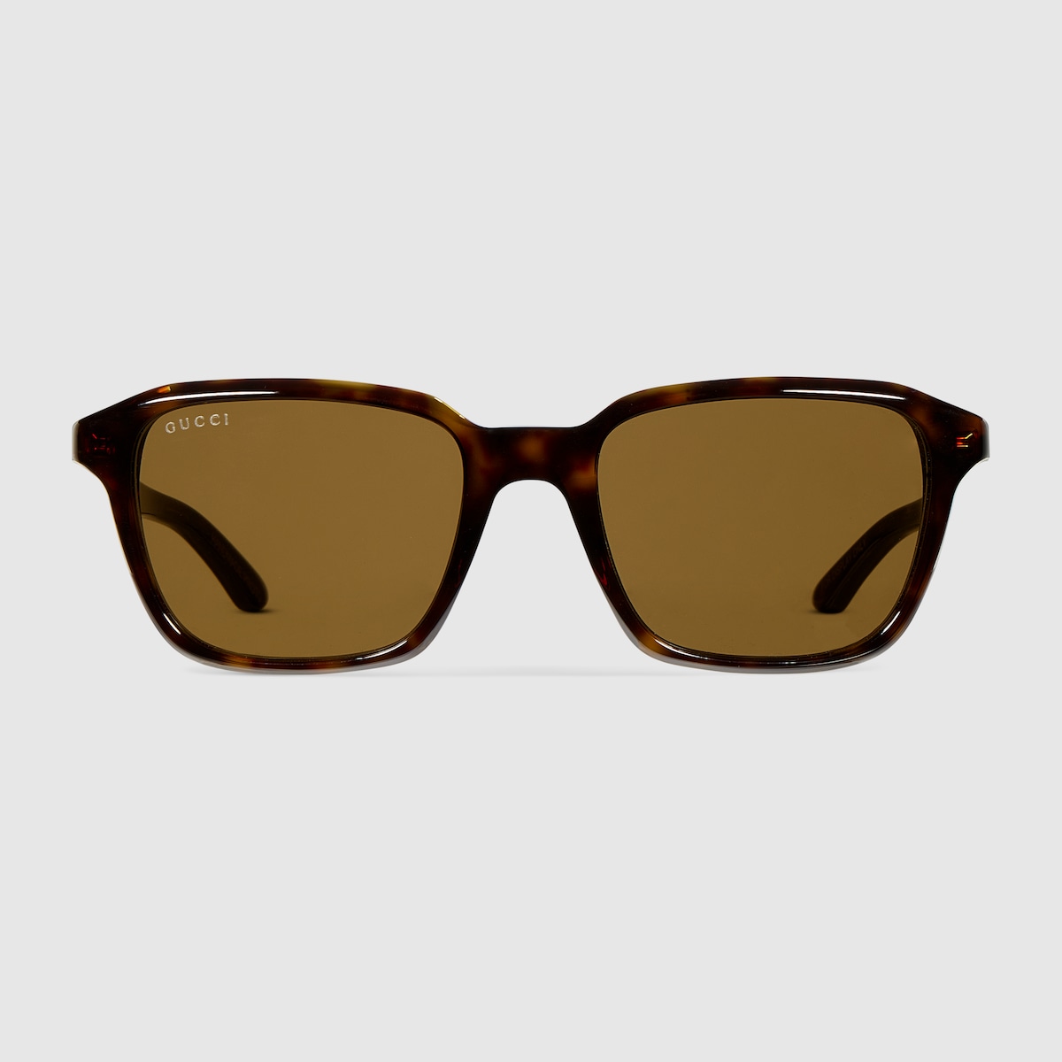 Square frame sunglasses in brown tortoiseshell | GUCCI® US