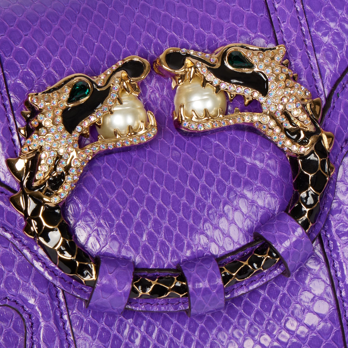 Python evening shoulder bag in purple - thumbnail 5