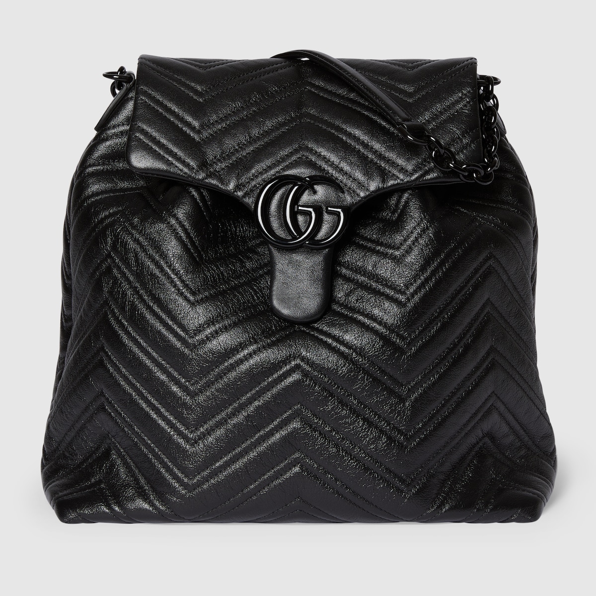 GG Marmont medium backpack in black leather | GUCCI® US