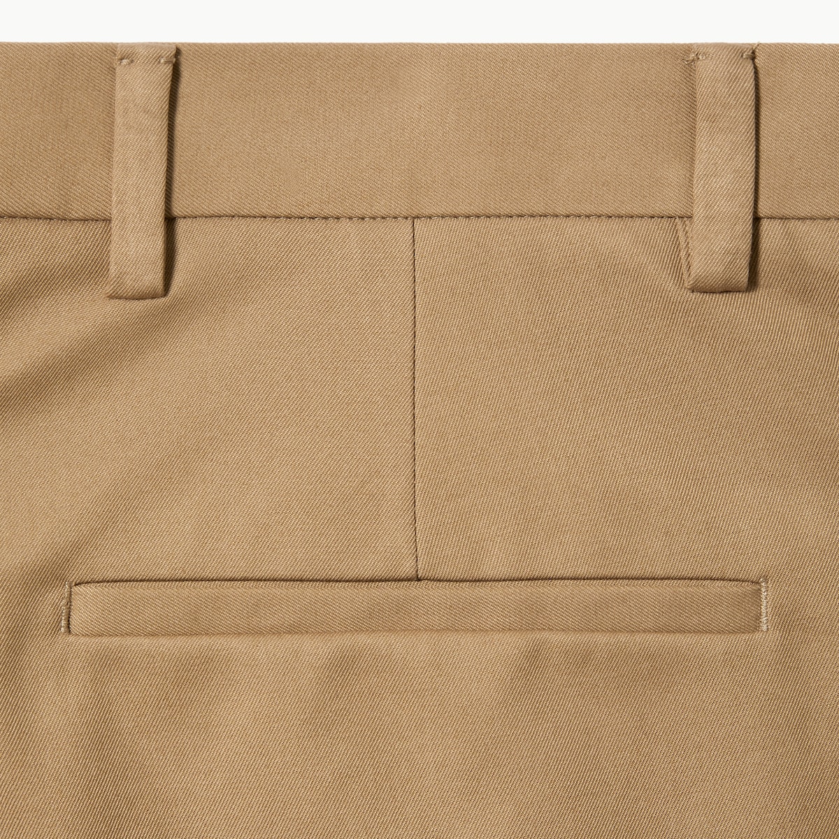 ウェブ ストライプ ディテール コットンツイル パンツ ・ベージュ