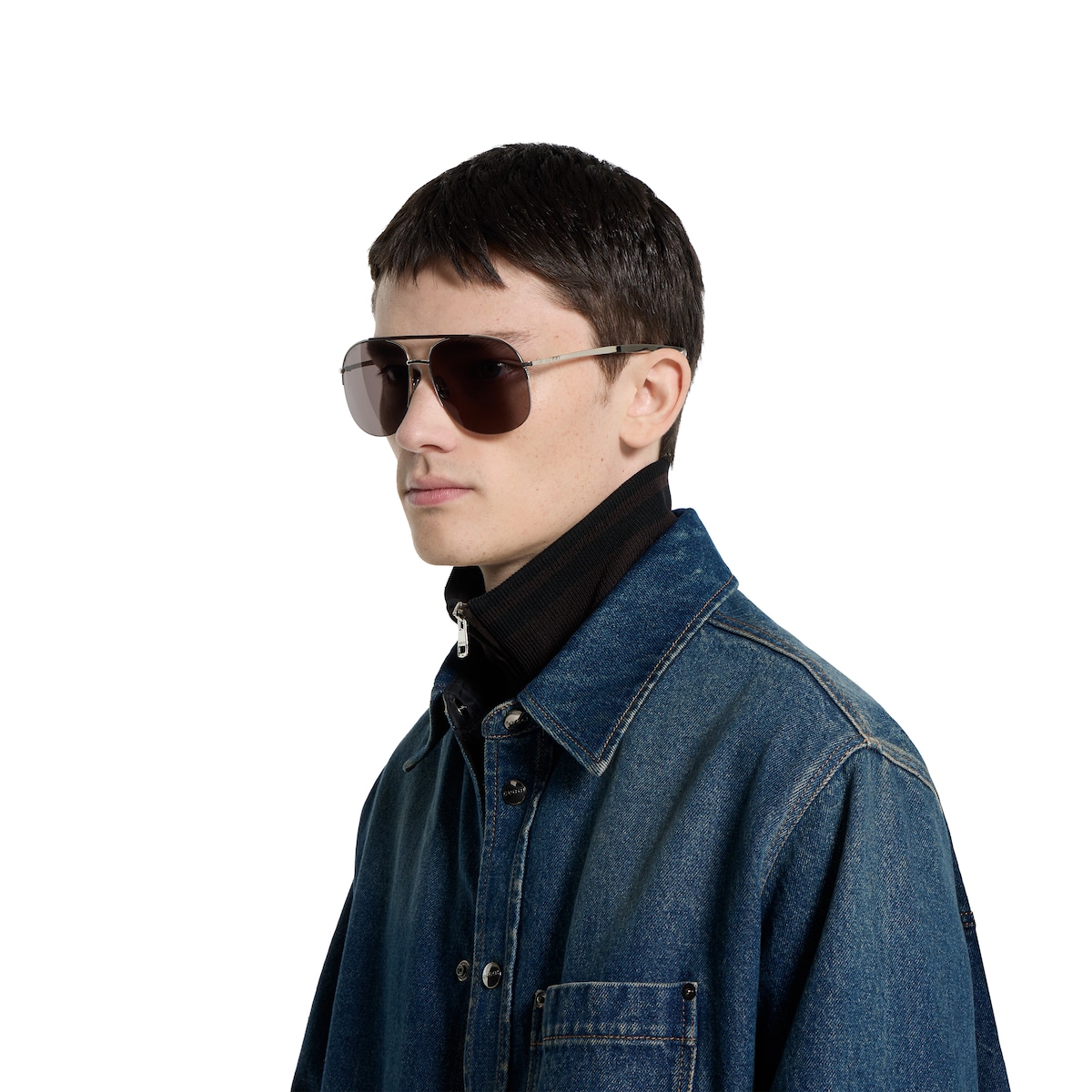 Navigator sunglasses in silver - thumbnail 3