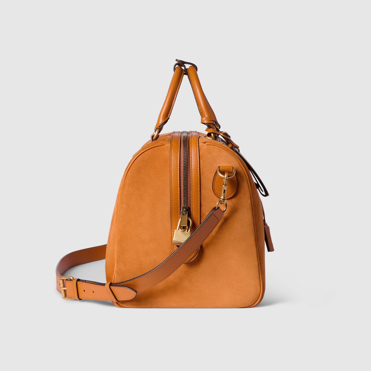 Gucci Savoy medium duffle bag in orange suede - thumbnail 5