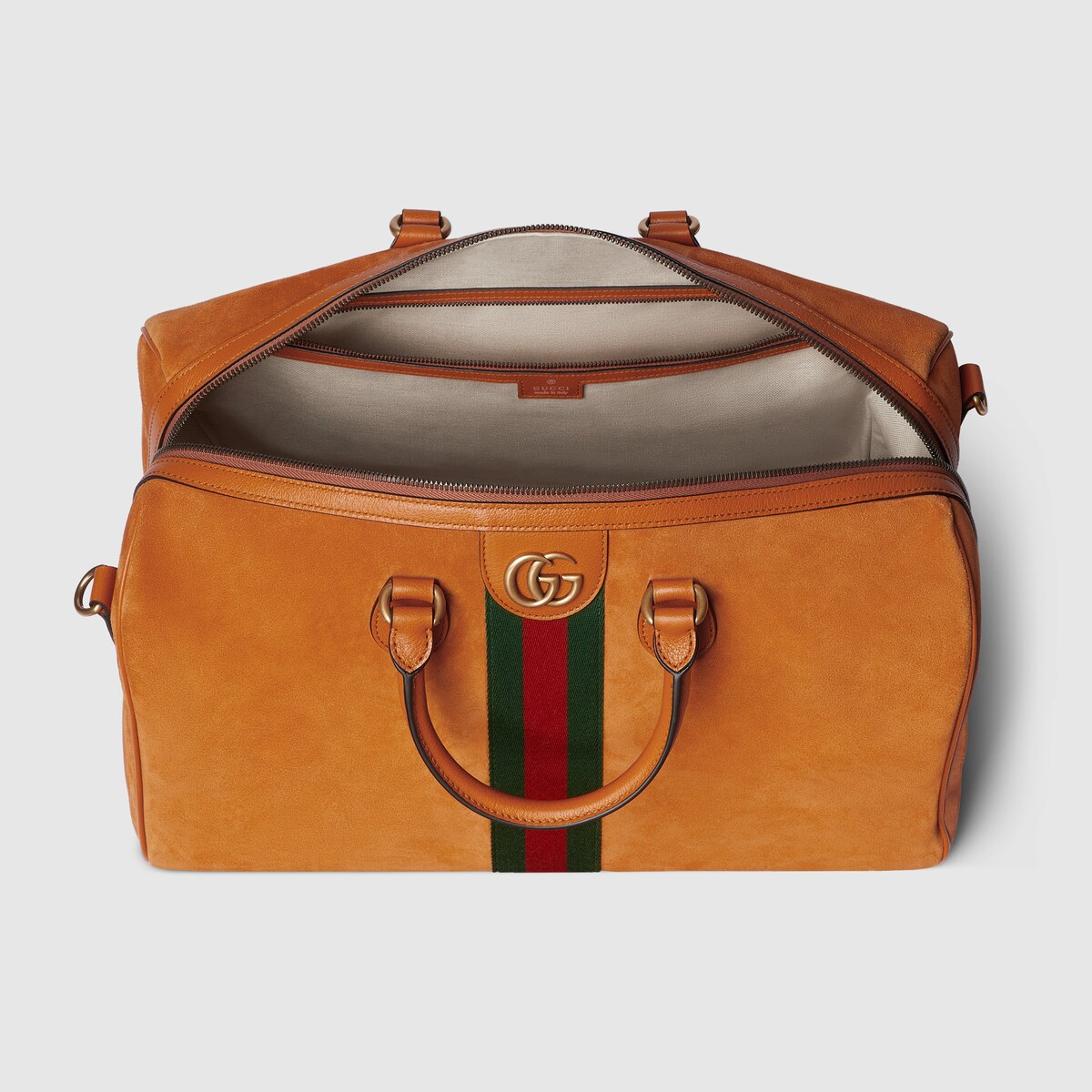 Gucci Savoy medium duffle bag in orange suede
