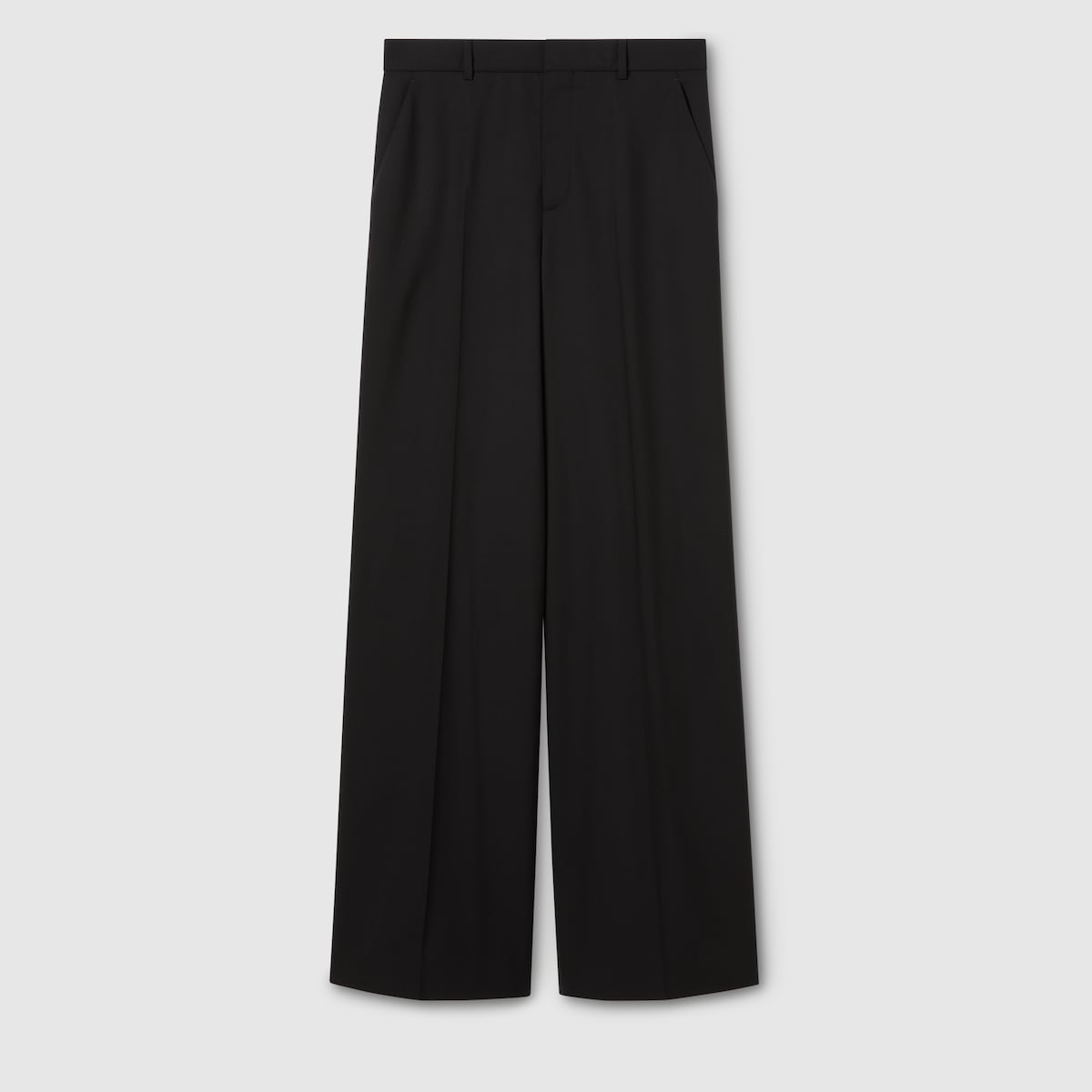 Light wool pant with embroidery in black - thumbnail 4