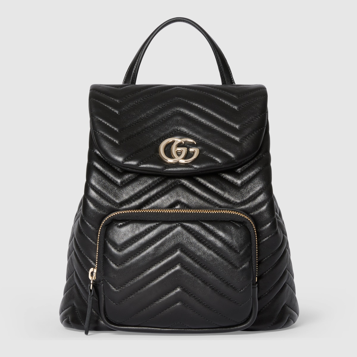 GGマーモント〕スモール バックパック ・ブラック レザー | GUCCI公式