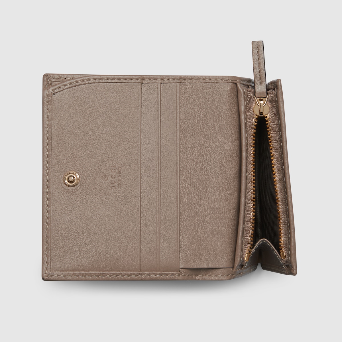 ダブルG スモールウォレット ・トープ レザー | GUCCI公式