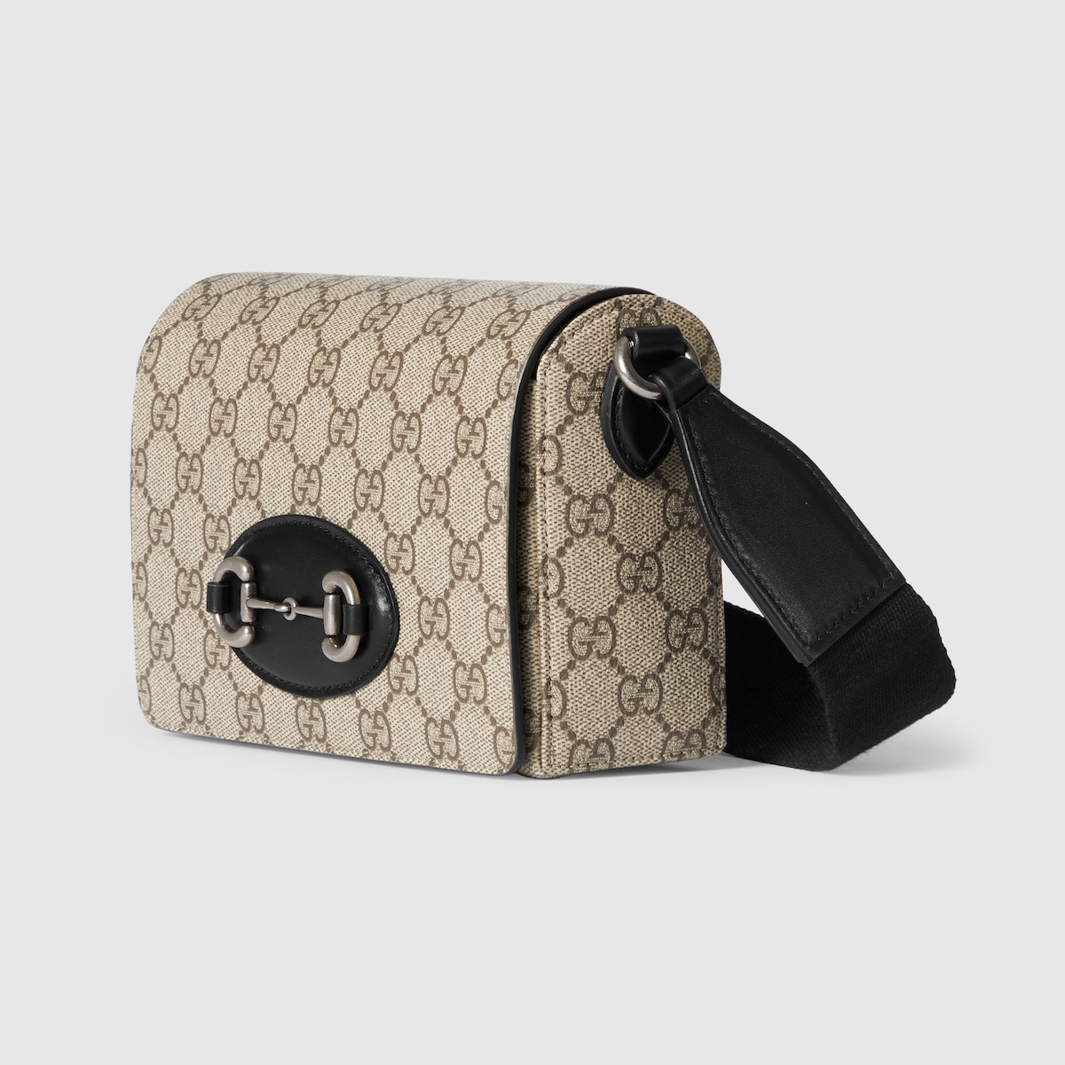 Gucci Horsebit 1955 mini bag in beige and brown GG Supreme - thumbnail 5