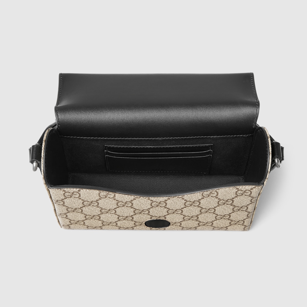 Gucci Horsebit 1955 mini bag in beige and brown GG Supreme - thumbnail 2