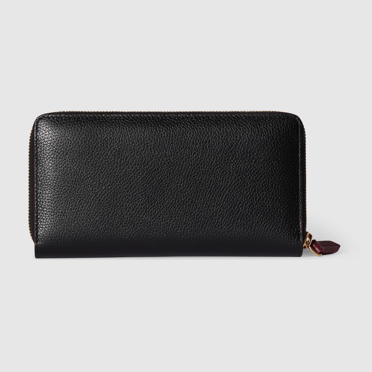 ダブルG バイカラー ジップアラウンドウォレット ・ブラック＆レッド