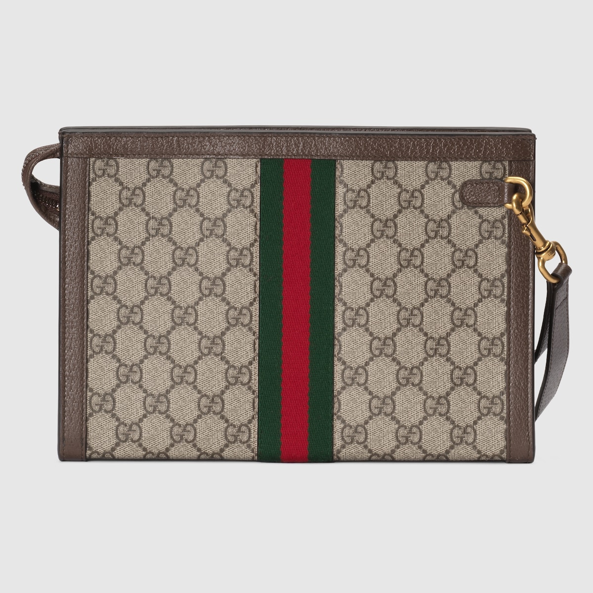 Ophidia medium pouch in beige and ebony Supreme | GUCCI® US