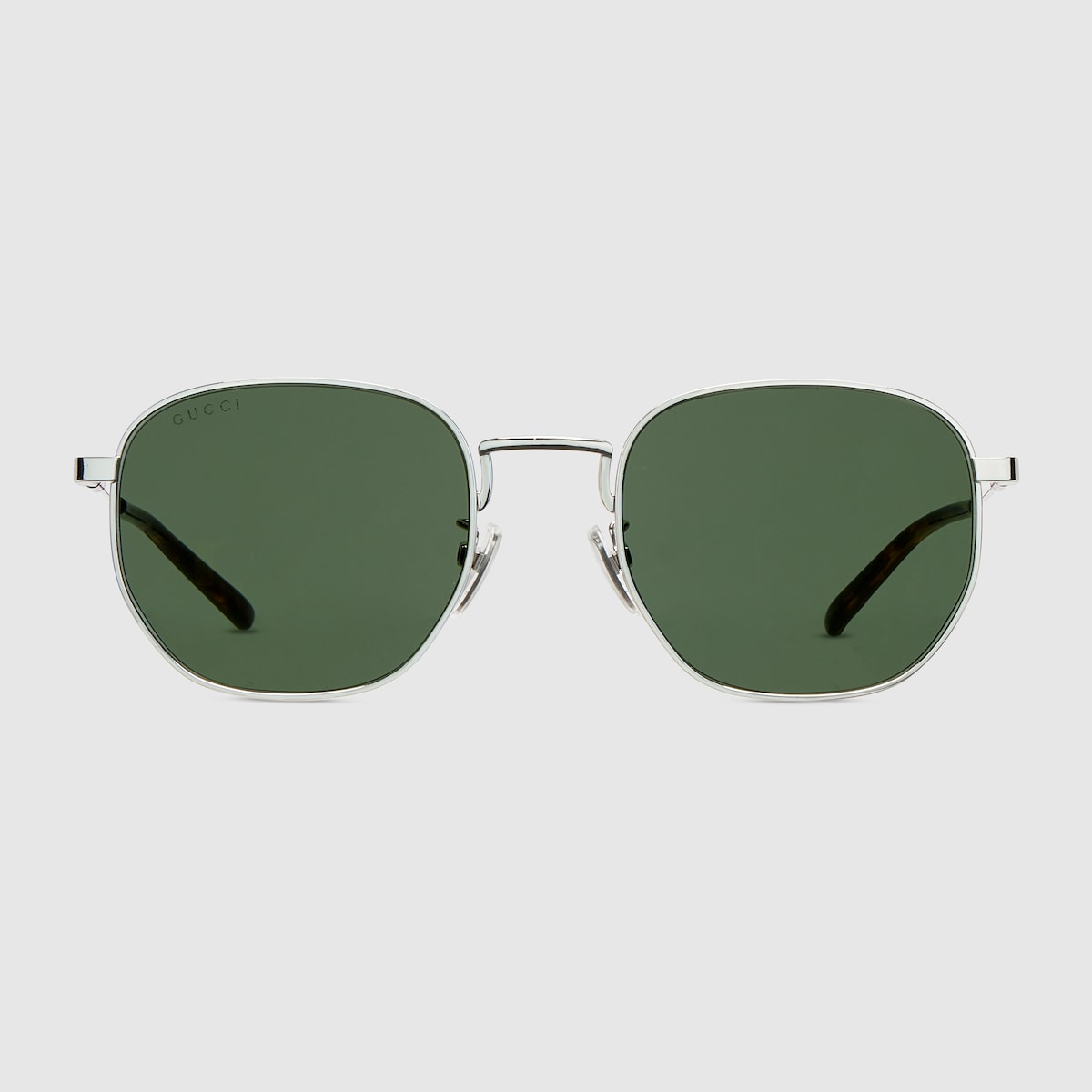 Round frame sunglasses in silver - thumbnail 4