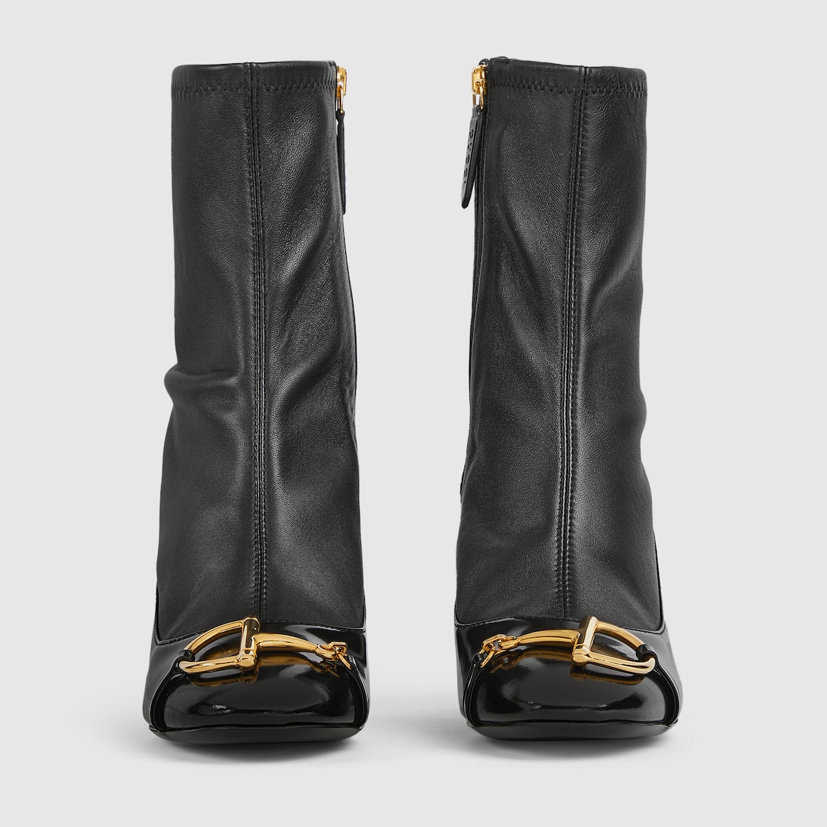 ハーフ ホースビット付き ウィメンズ アンクルブーツ ・ブラック