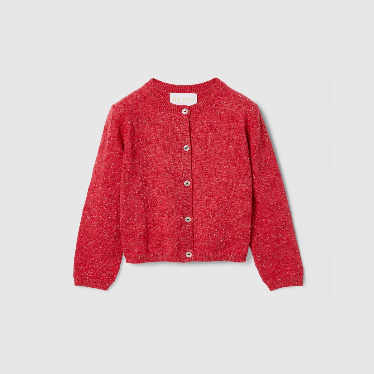 Baby GG cotton cardigan in red - thumbnail 2