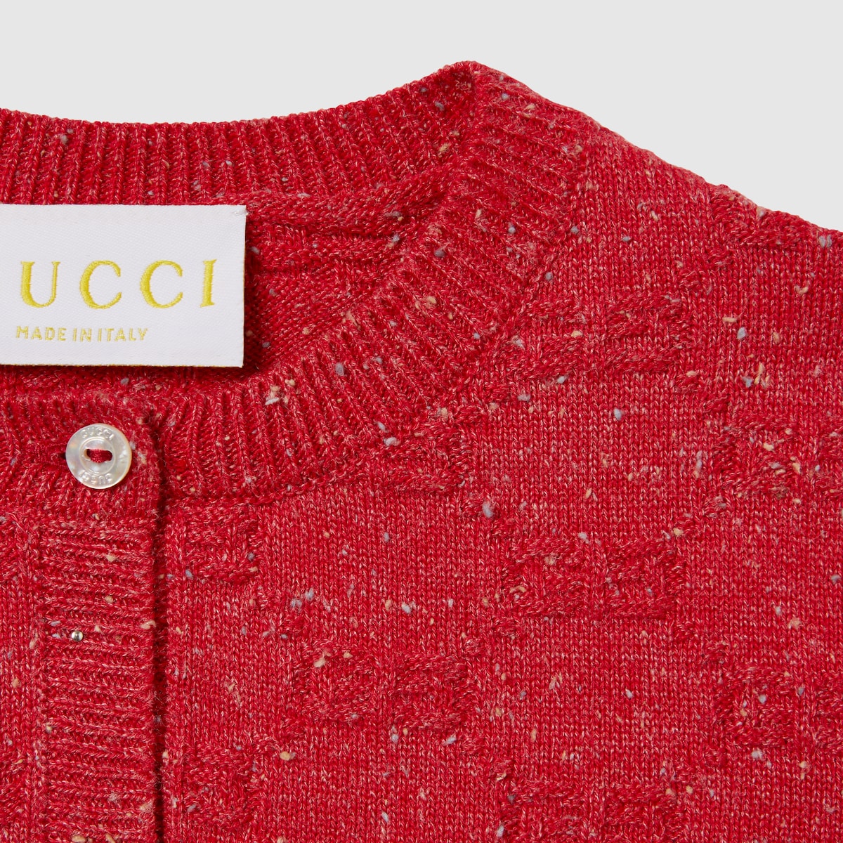 Baby GG cotton cardigan in red