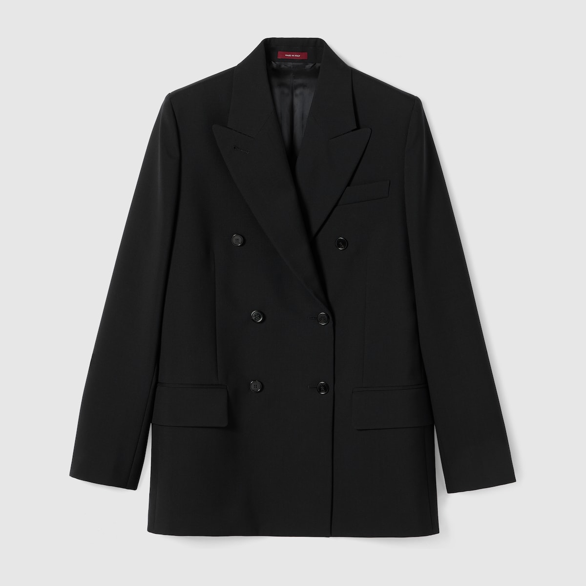 GUCCI テーラードジャケット　ブラック　38 ウール100% ダブルポケット 855770_ZAS68_4668_001_100_0000