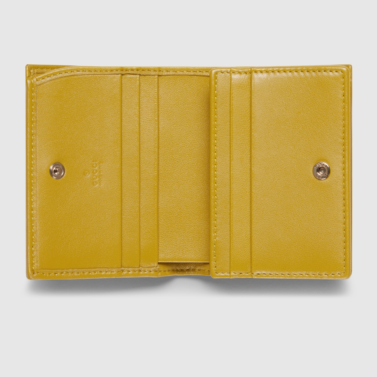 ベ*♪様 GUCCI ゴールド GGパターン 長財布 箱/ショップカード付 未使 ダブルG カードケース ウォレット ・マスタードイエロー レザー