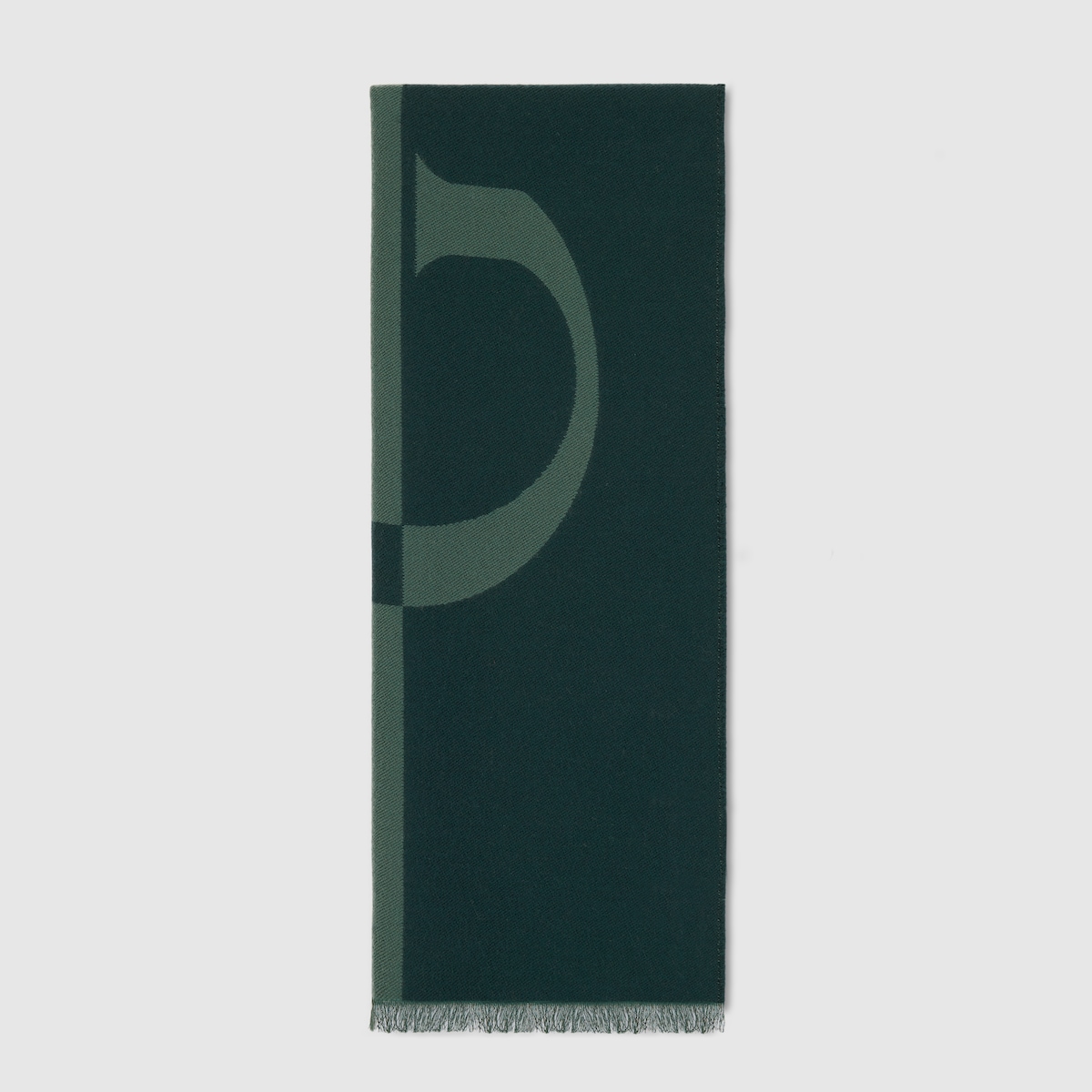 Wool scarf with Gucci logo in green and light green - thumbnail 3