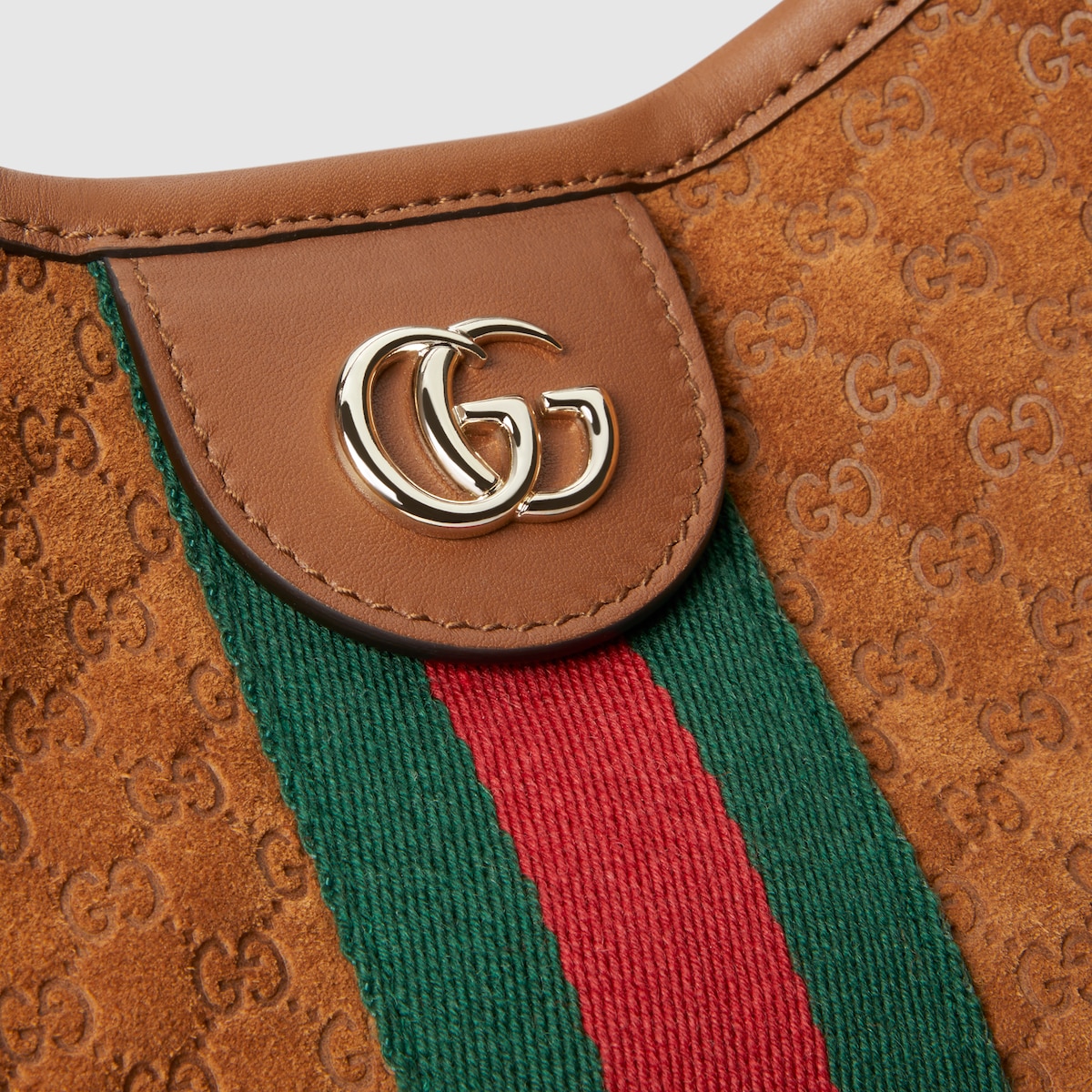 Gucci Giglio large tote bag in brown GG suede | GUCCI® CA