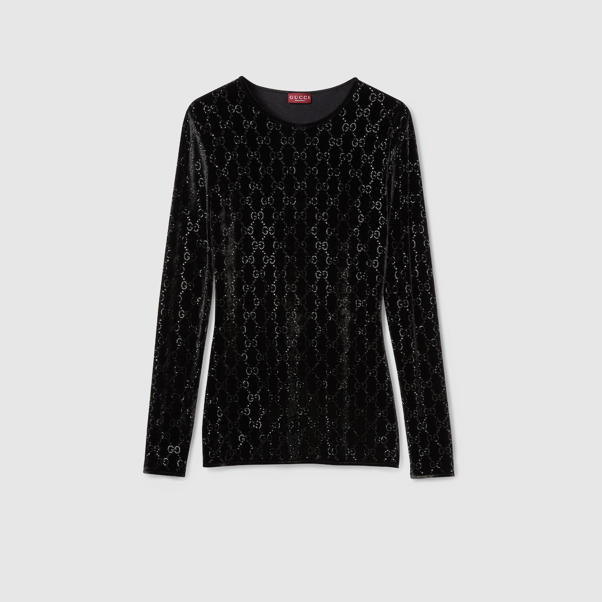 GUCCI グッチ　ブラック ラップスタイル 長袖トップス Gucci Interlocking G-appliqué Sweatshirt | Black | FARFETCH