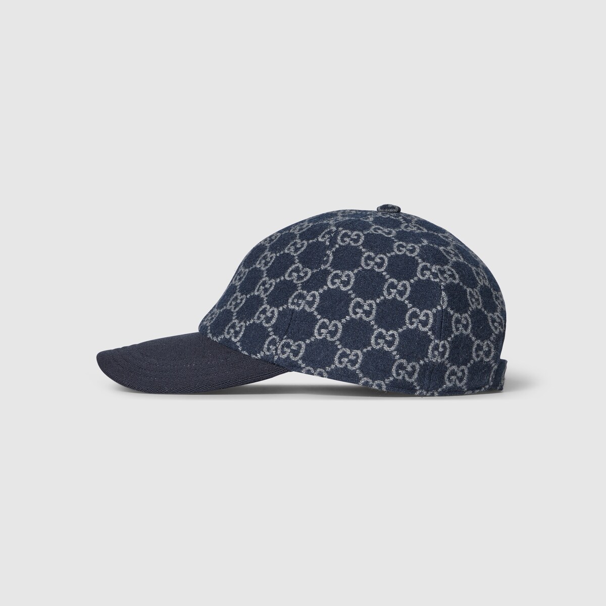 GG knit fabric baseball hat in blue and light blue - thumbnail 3