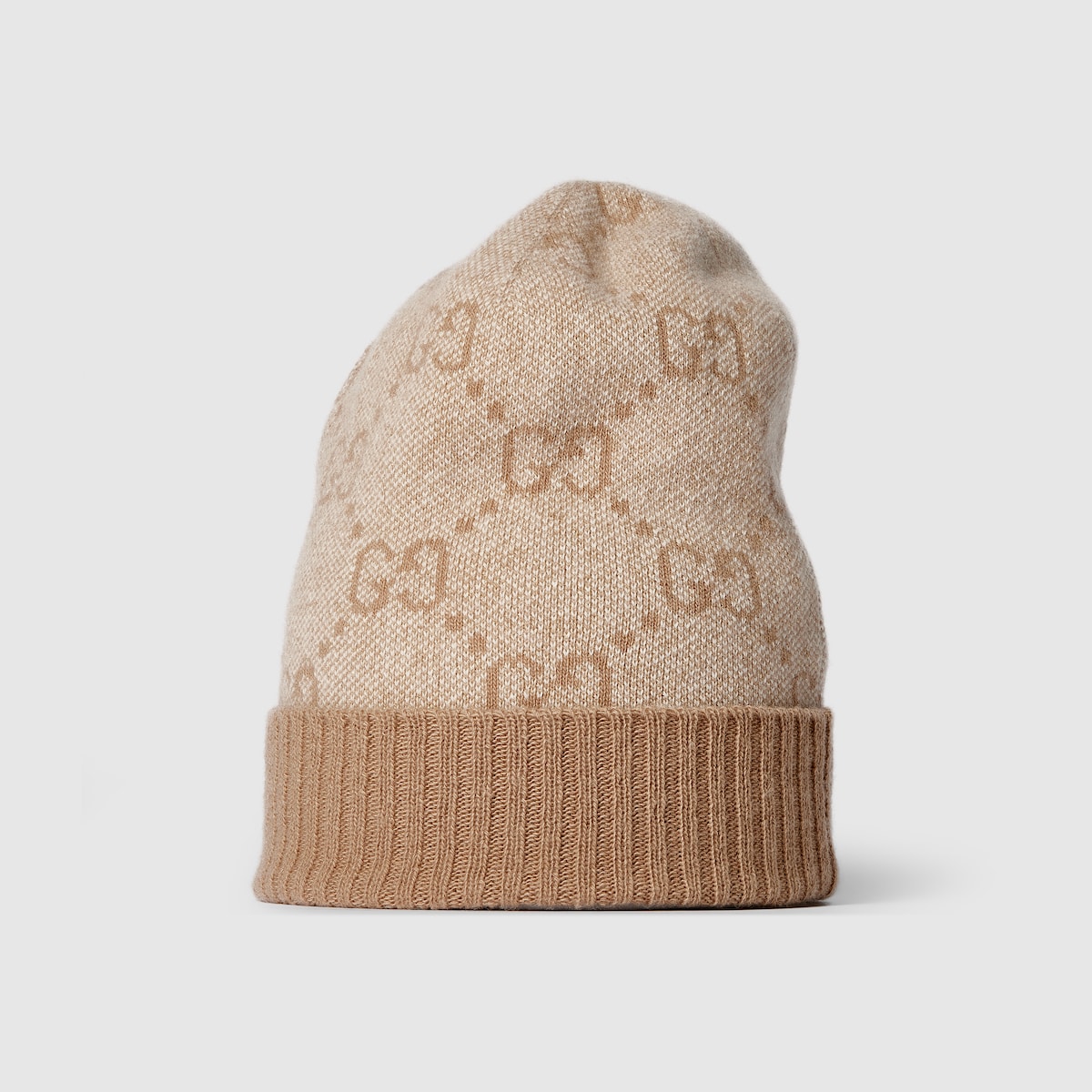 GG cashmere lamé hat in white and beige - thumbnail 8