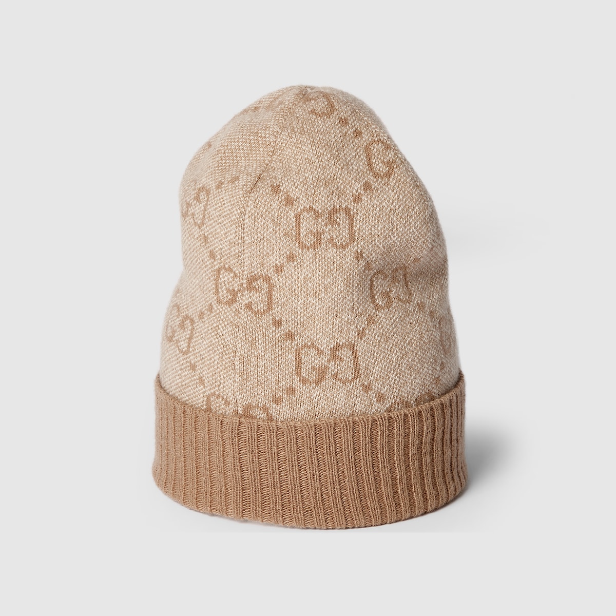 GG cashmere lamé hat in white and beige - thumbnail 6