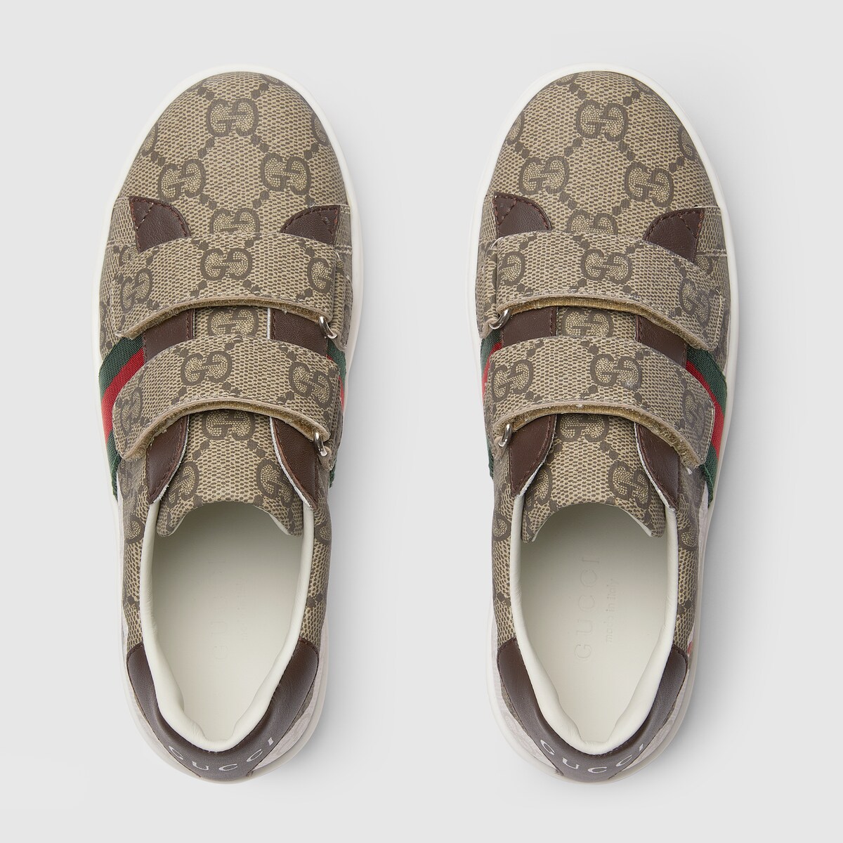 Children's Ace sneaker in beige and brown GG Supreme - thumbnail 3